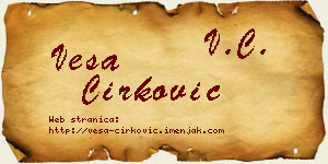 Vesa Ćirković vizit kartica